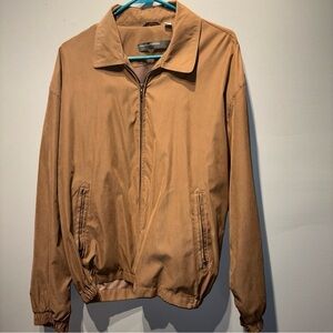Perry Ellis Portfolio Brown Lightweight Lined Jacket Men’s‎ SzL Casual Workwear